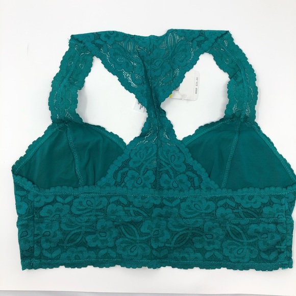 Free People Galloon Lace Racerback Bralette Green - Picture 9 of 11